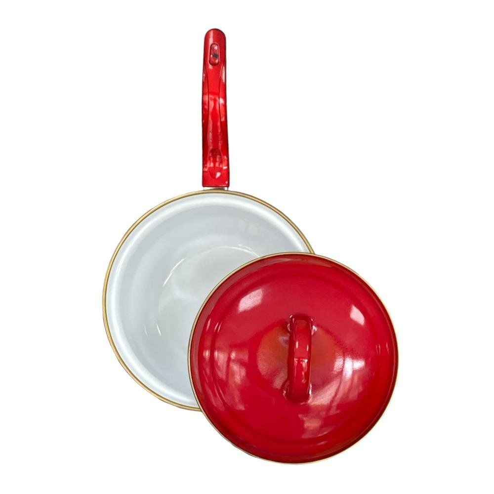 MOLİNO EMAYE KAPAK TAVA HOROZ DEKOR 14CM  MLN90126