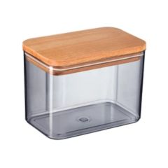 MOLİNO KAVANOZ 1400ML DİKDÖRTGEN AHŞAP KAPAK ML731
