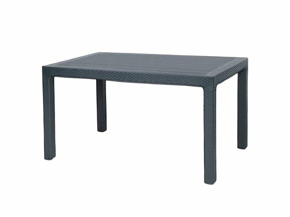 STARS PLASTİK RATTAN CAMSIZ MASA 70 X 120 ANTRASİT