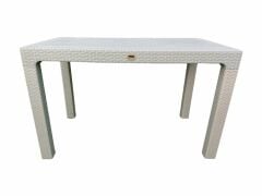 STARS PLASTİK RATTAN CAMSIZ MASA 70X120 CAPPUCCINO