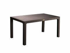 STARS PLASTİK RATTAN CAMSIZ MASA  90 X 150 KAHVE