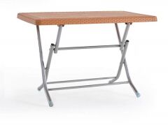 STARS KATLANIR MASA RATTAN MOTİFLİ 70X120 TEAK