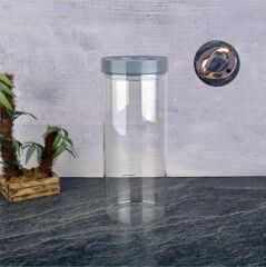 TOHANA VAKUMLU CAM KAVANOZ 2100 ML GRİ