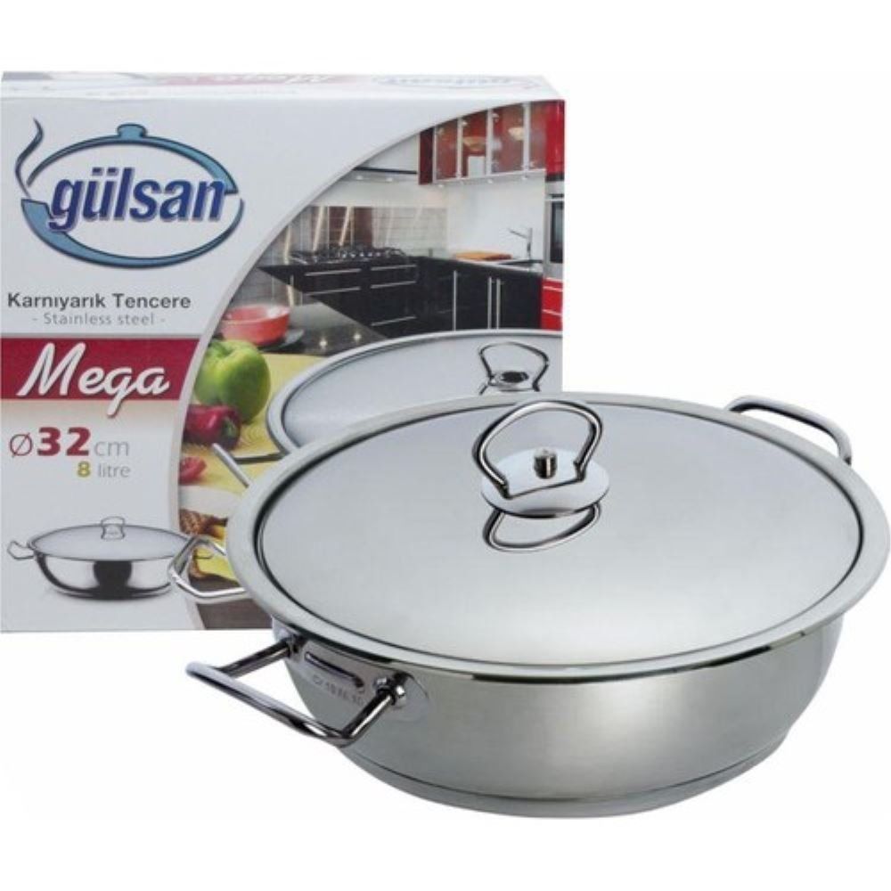 GÜLSAN MEGA K.YARIK TENCERE 32CM MG032-10
