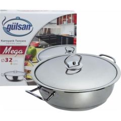 GÜLSAN MEGA K.YARIK TENCERE 32CM MG032-10