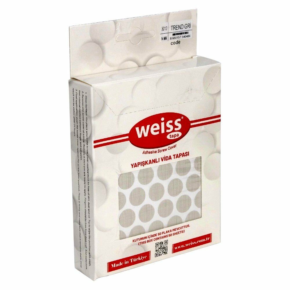 WEİSS GRİ PVC VİDA TIPASI 14MM
