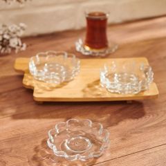 PAŞABAHÇE ÇAY TABAK PAPATYA 6 LI 54531