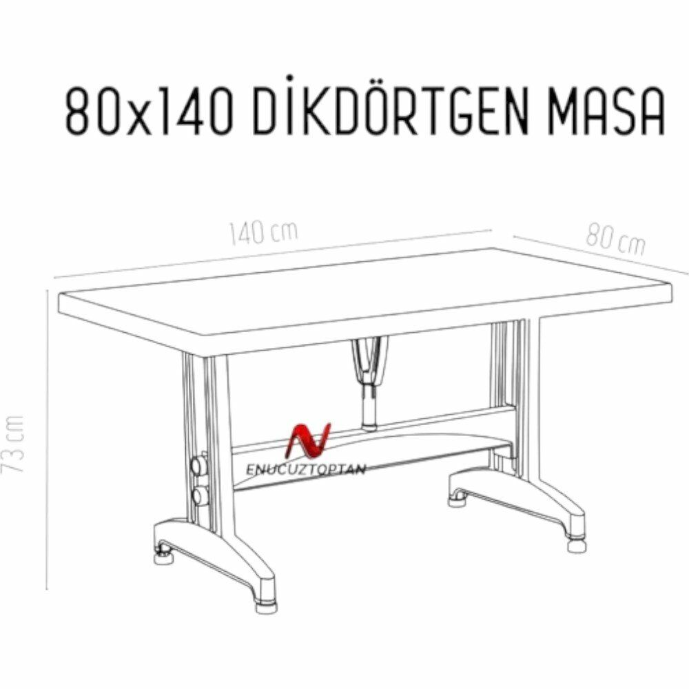 HOLİDAY DİKDÖRTGEN MASA GRİ ANRSİT 80 X 140 HM110