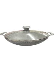 OMS GREY GRANİT SAC KAVURMA TAVA KPKLI 30CM 3228GL
