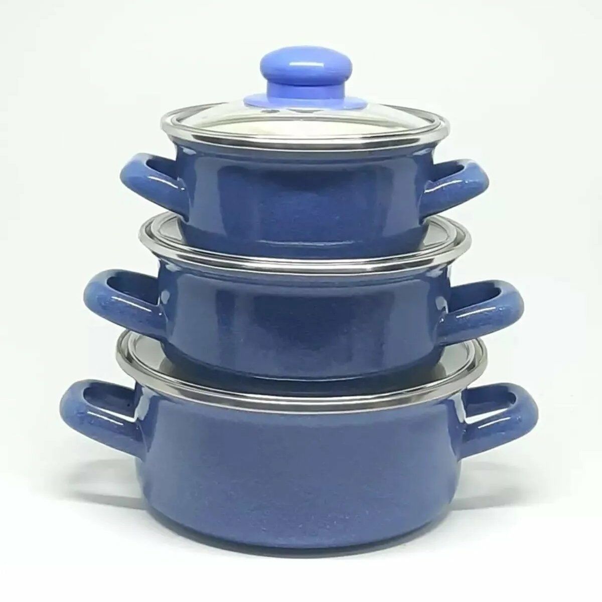 ALEV İSTANBUL 3 LÜ EMAYE TENCERE SET 12 -14-16 CM