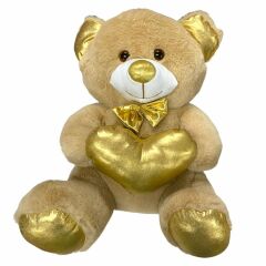 OTURAKÇI TOYS 03040 KALPLİ PAPYONLU PELUŞ AYICIK