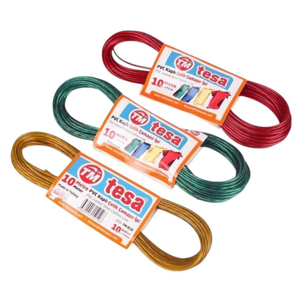 TEMSAN 10 MT PVC KAPLAMA POLY ÇAMAŞIR İPİ TM412