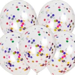 BALONEVİ 6447 KONFETİLİ 4 LÜ ŞEFAF BALON