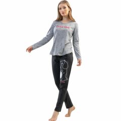 VİENETTA GRAY MELANGE PİJAMA KEZO 1001