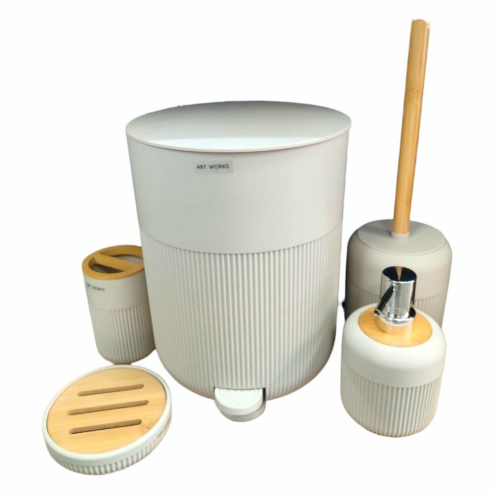 ART WORKS AKRİLİK BANYO SETİ KREM 5 PRÇ