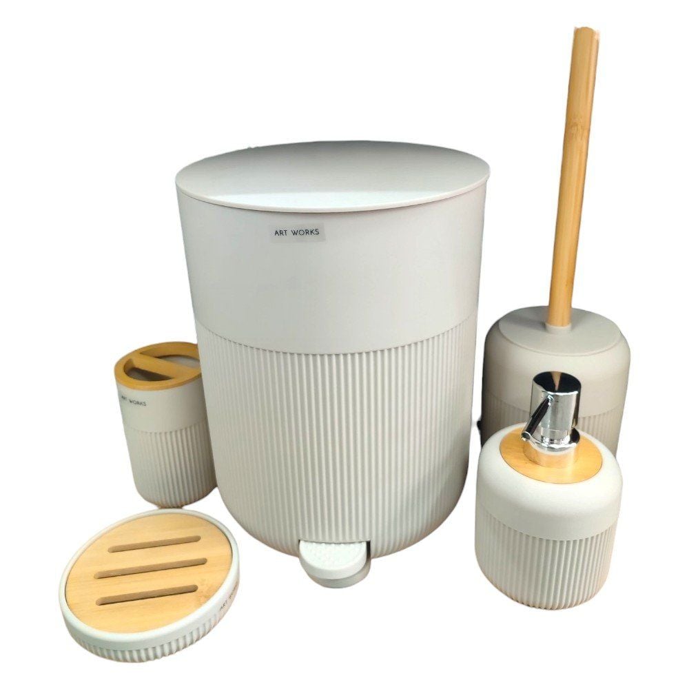 ART WORKS AKRİLİK BANYO SETİ KREM 5 PRÇ