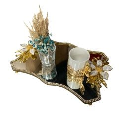 Q LÜX DAMAT SET MANOLYA SUNUMLUK
