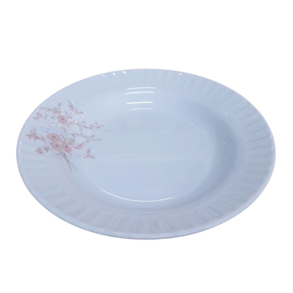 GÜRAL PORSELEN ÇİÇEK DESEN ÇUKUR TABAK 22 CM