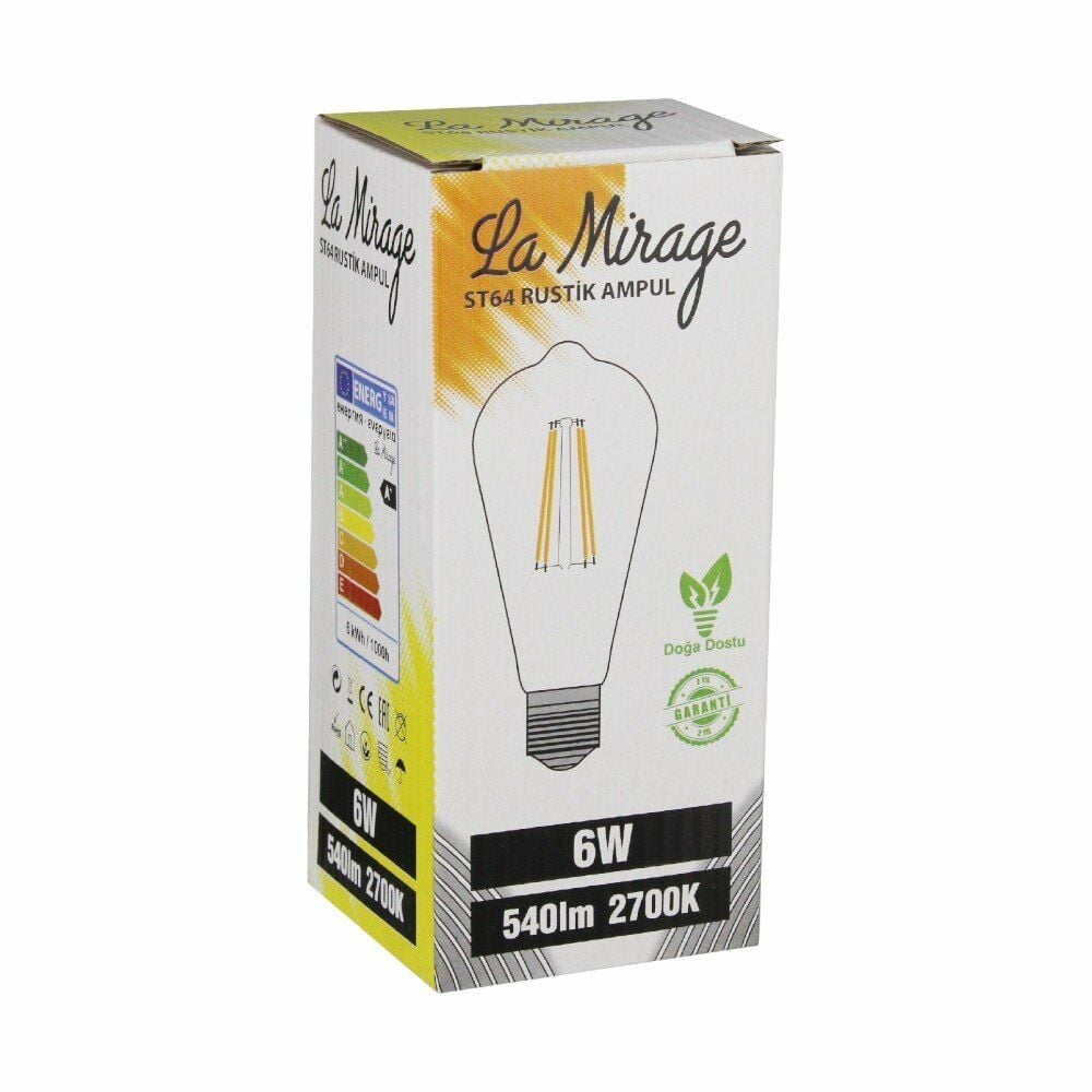 LA MİRAGE ST64 RUSTİK LED AMPUL 6 WATT