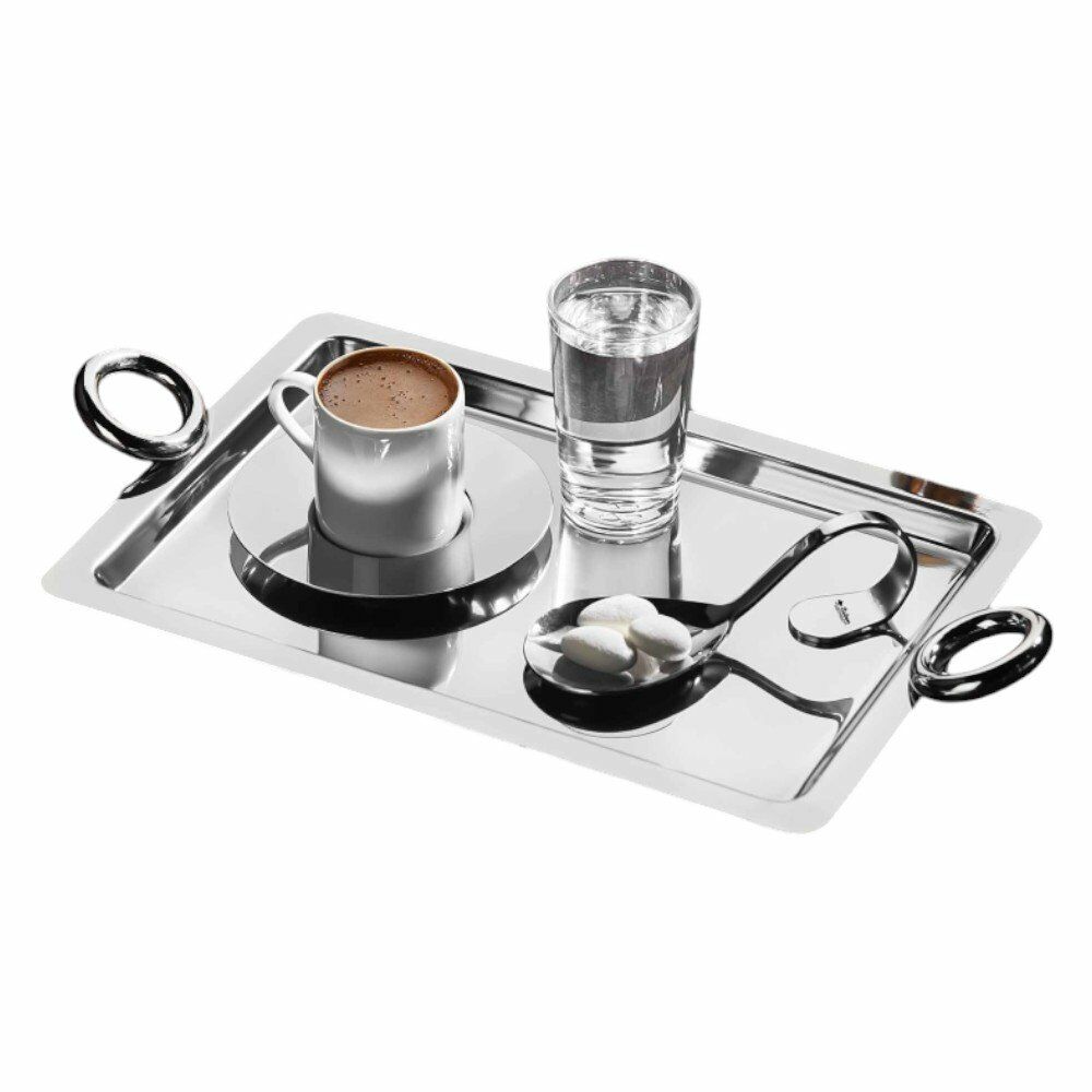AROW LUXURY LARGE TEPSİ SİLVER KULP TR4571
