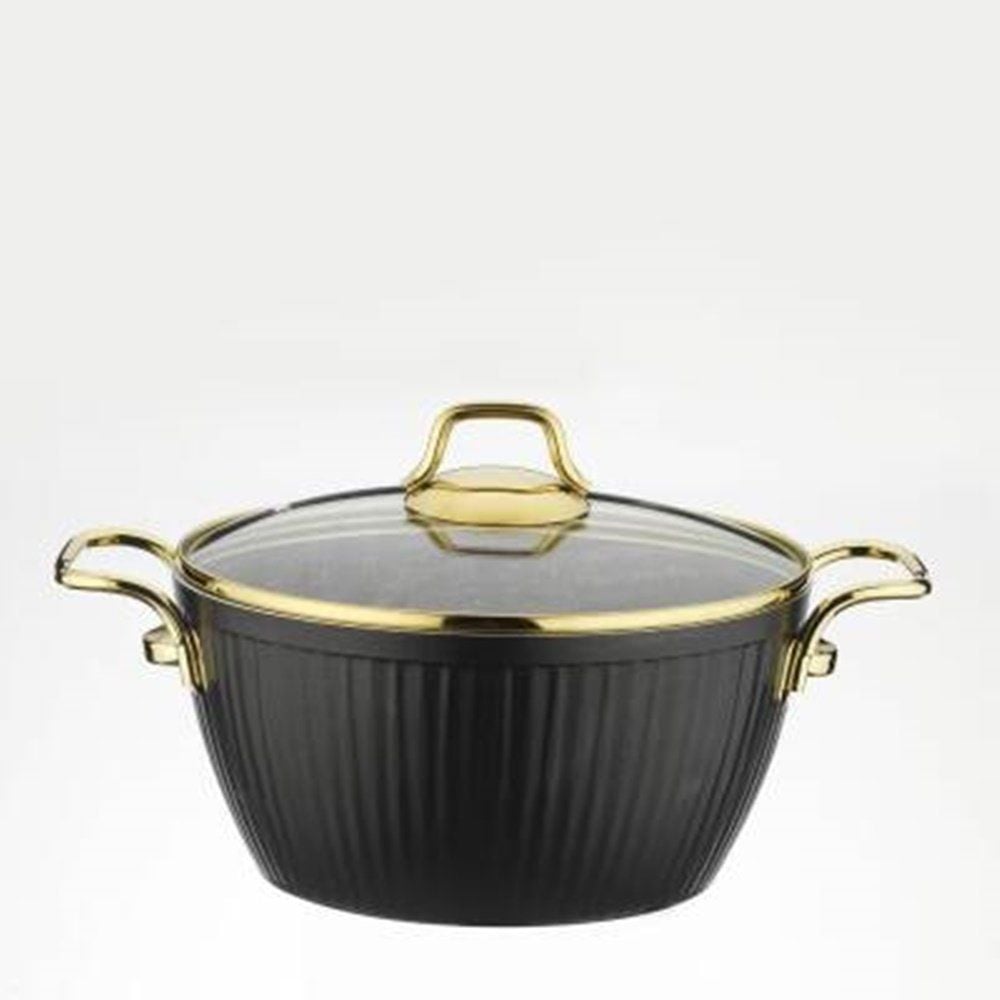 LİNES TM0001 MAYA GRANİT TENCERE ALTIN KULP 26 CM