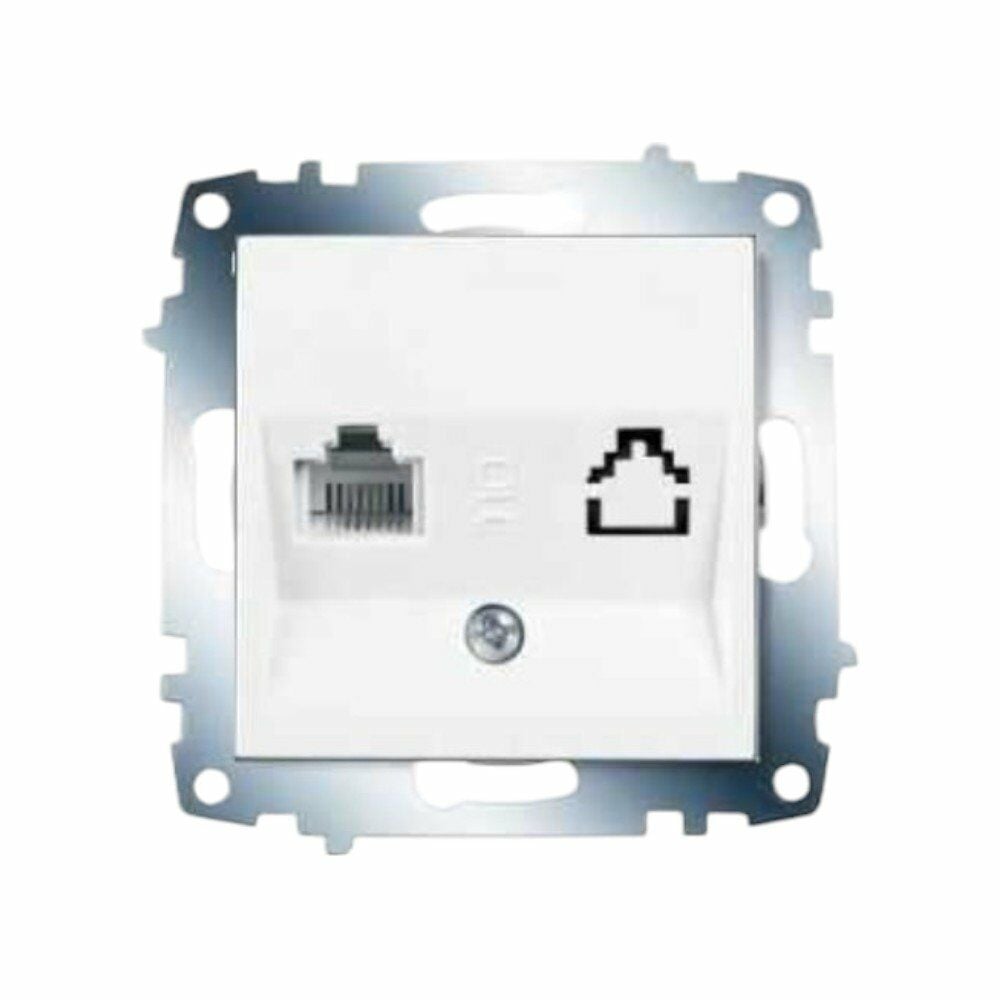 VİKO 90967013 KARRE BEYAZ NÜMERİS TELEFON PRİZİ