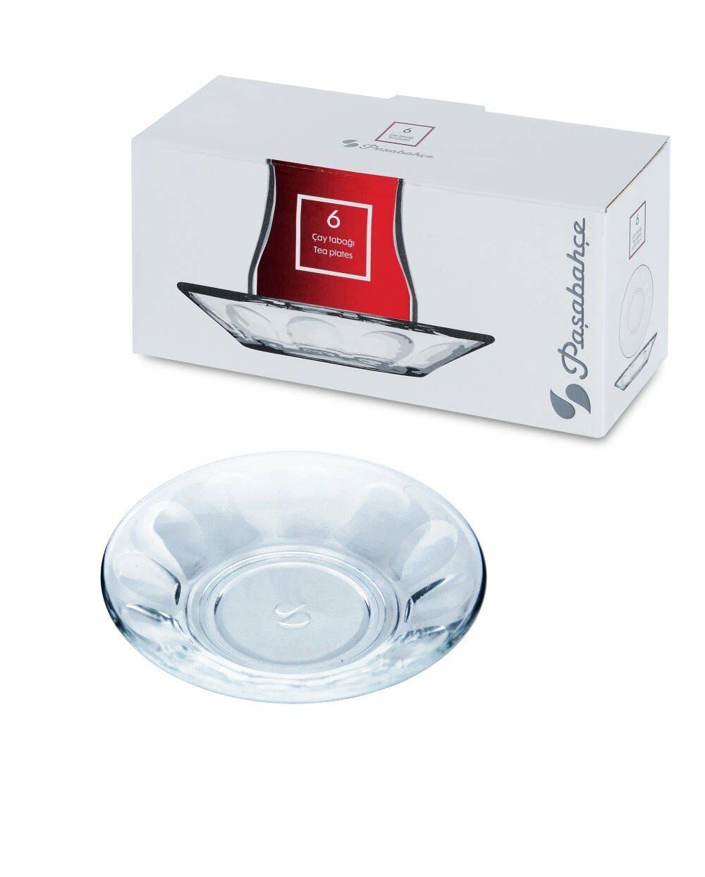 PAŞABAHÇE OPTİKLİ ÇAY TABAK 6 LI 54411