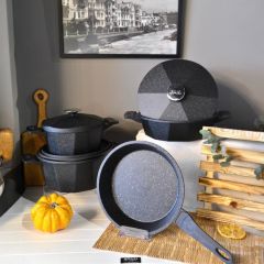 OMS DODECA KUVARS DÖKÜM TNCR SET 7PRÇ 3534.7.BLACK