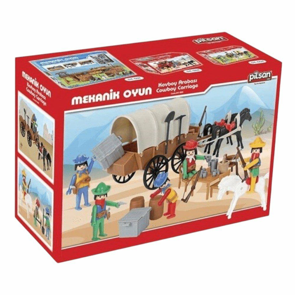PİLSANMEKANİK OYUN SERİSİ 3 KOVBOY ARABASI