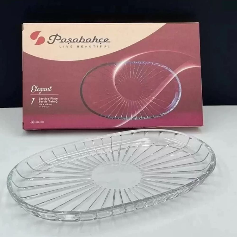 PAŞABAHÇE ELEGANT OVAL SERVİS TABAK 16X28 CM 54783