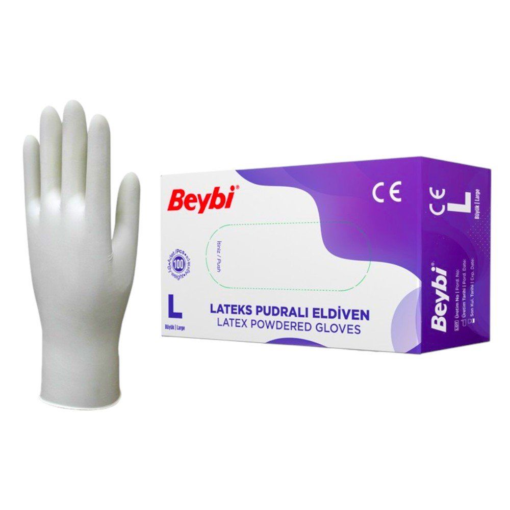 BEYBİ LATEKS PUDRALI ELDİVEN 100 LÜ LARGE