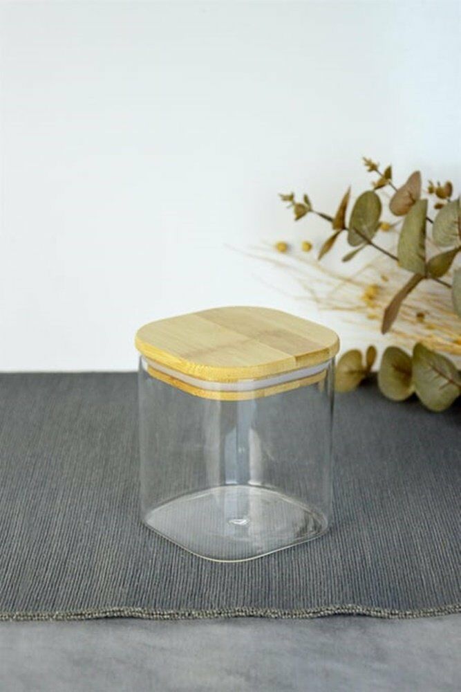 PAÇİ BAMBU KAPAK MİNİ CAM KAVANOZ 400984