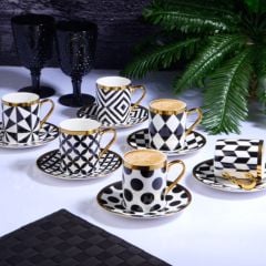 NESCAFE TAKIM 6 LI BLACK PATTERN 200 CC İST181